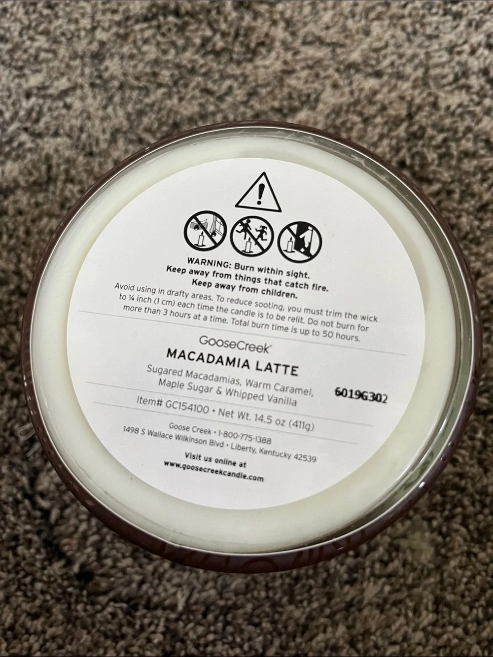 Macadamia Latte Scented Candle - Brown! New!
